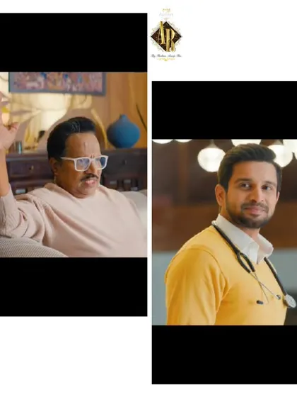 Character styling for the serial 'Karna'. I worked on creating distinct looks for the actors, like the simple, elegant sweater for Kiran Raj's doctor character and a classic look for the veteran actor T.S. Nagabharana.