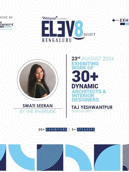 An announcement for my participation as an exhibitor at the Elev8 Select Bengaluru design event.