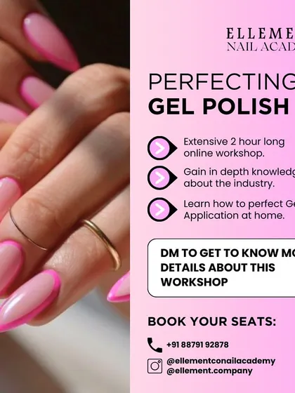 Our 'Perfecting Gel Polish' workshop is a 2-hour extensive online session where you'll gain in-depth knowledge and learn to perfect your application at home.