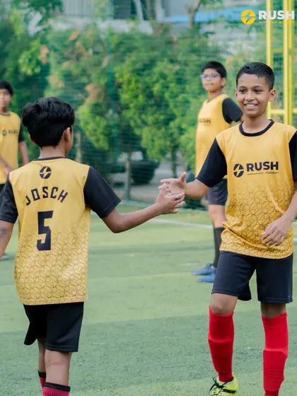 Another moment of connection between two young players. We teach our athletes to support and encourage each other.