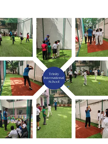 A new batch kicks off at Trinity International School, Sion. This collage shows our coaches working with students on the turf, focusing on skill development in a structured school program.