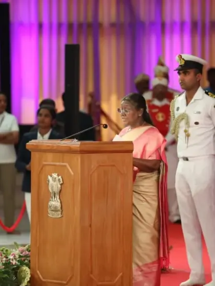 The Hon’ble President of India, Smt. Droupadi Murmu, addresses the delegates at the International Women's Conference. Her presence and words were a great inspiration to all attendees.