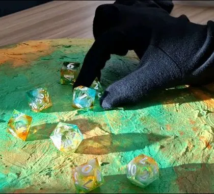 A video showing the creation of the textured, colorful boards used in the Wild Earth Dice shoot.