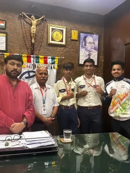 Celebrating our Delhi School State medalists in the principal's office. We value the support from our school partners.