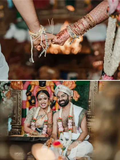 A duplicate of image 305, highlighting the sacred rituals and the couple's joy.