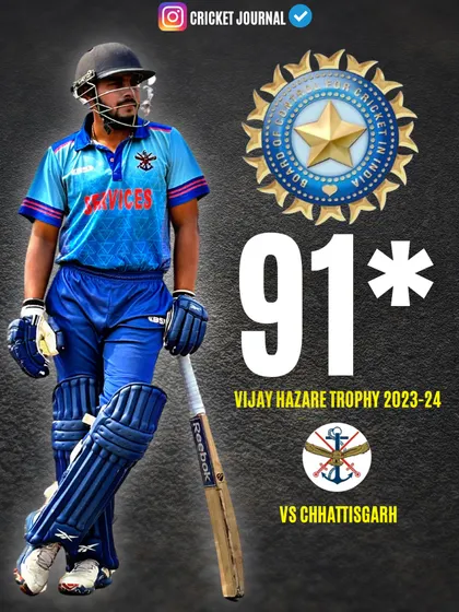 The training pays off where it matters: on the scoreboard. This is a shoutout to my student Anshul Gupta for his brilliant 91 not out in the Vijay Hazare Trophy. This is what happens when hard work meets the right process.