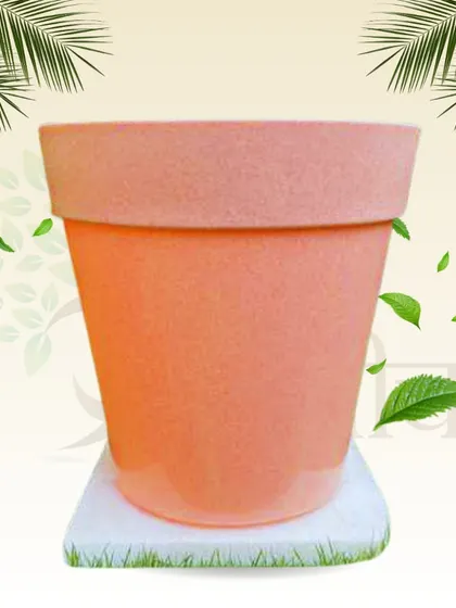 This is the Libro planter in a lovely Cherry Blossom pink. It's a lightweight and durable plastic pot that brings a soft, beautiful color to your plant collection.