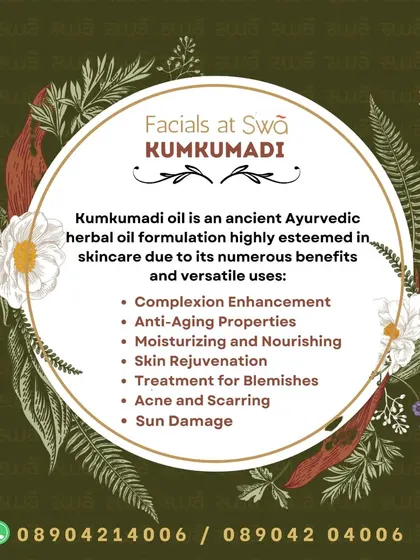 The Kumkumadi facial is one of our most sought-after treatments. Its ancient herbal oil formulation is revered for its ability to improve complexion, fight aging, moisturize, and treat blemishes for truly radiant skin.