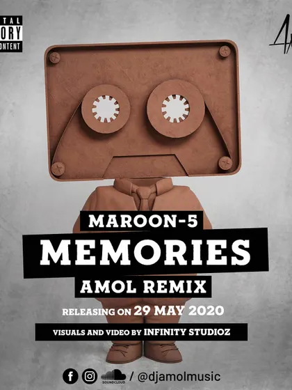 A teaser graphic I used to announce the release of my Maroon 5 'Memories' remix. This project showcases my work in the future house and tropical house genres, produced using FL Studio and Ableton.