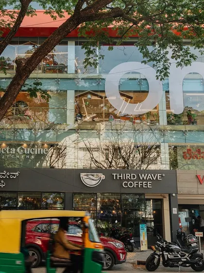 Celebrating two amazing years in Jayanagar! This photo of our center, located above a popular coffee shop, is a thank you to the community that has supported us.