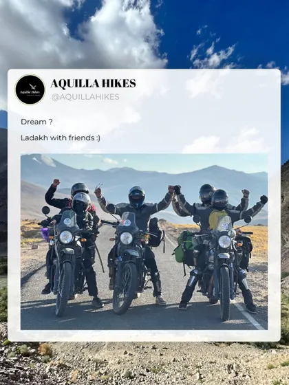 A dream trip is a Ladakh trip with friends. We make that dream a reality, creating the perfect setting for brotherhood and dosti-yaari on the road.