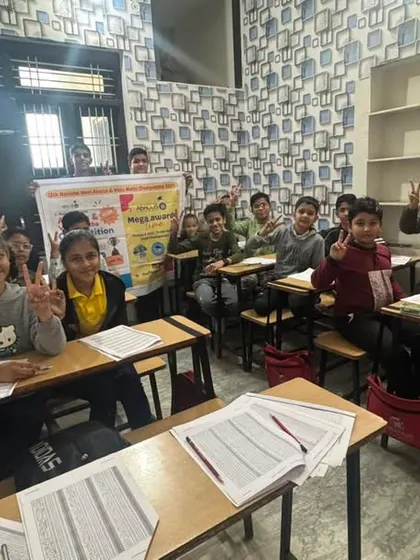 The enthusiastic students of our Dausa, Rajasthan franchise, ready for the national championship.
