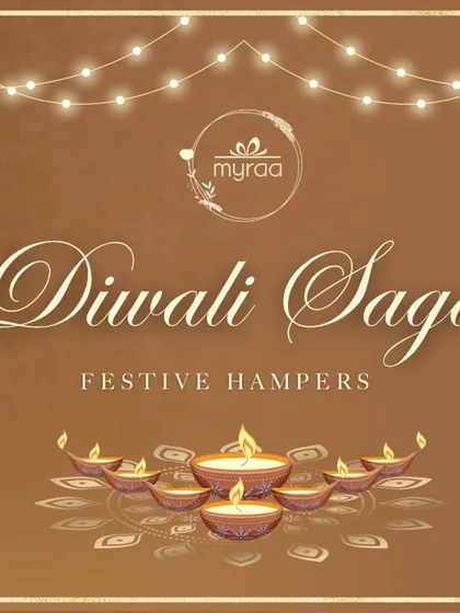 Announcing the Diwali Saga, my collection of festive hampers designed to light up your celebrations.