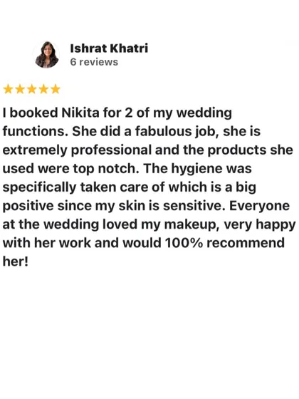 For clients with sensitive skin, hygiene is non-negotiable. This review highlights my commitment to using top-notch products and maintaining the highest standards of cleanliness.