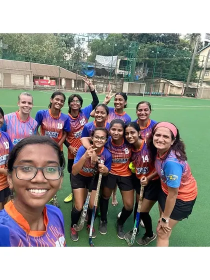 A victory selfie from our girls' team, celebrating their advancement to the finals. Their smiles say it all.