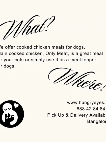 We offer cooked chicken meals for dogs and plain cooked chicken in our 'Only Meat' range, perfect as a meal topper or a complete meal for cats. Find it all on our website.