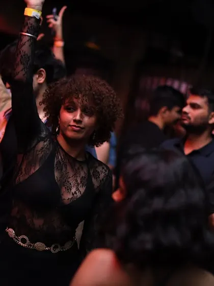 A dancer feeling the rhythm. The music we play is made for movement.