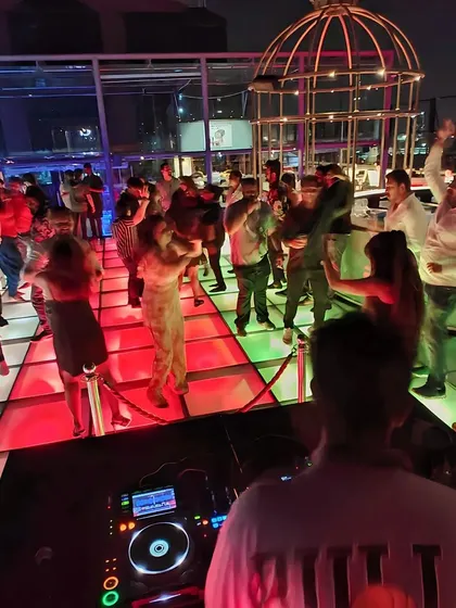 The dance floor at Skyye is always an amazing sight from the DJ booth. A sea of happy faces and dancing feet.