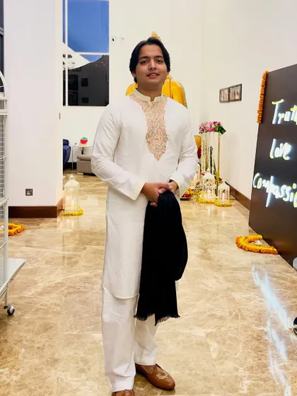 Another photo from my Diwali celebrations. The values of truth, love, and compassion are central to both the festival and my music.