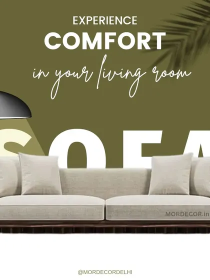 Transform your living room into a cozy haven with our bespoke sofa collection. This piece, with its elegant wooden frame and plush cushions, is crafted for both style and comfort.
