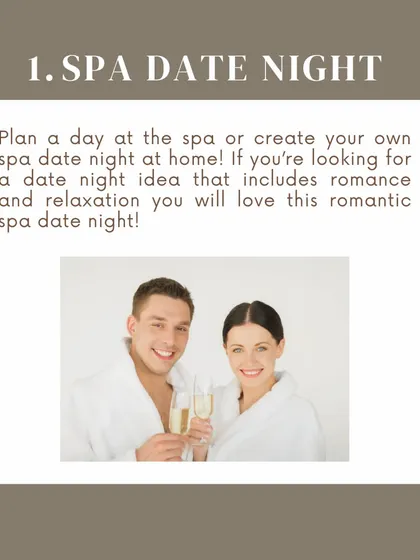 For a date that combines romance and relaxation, plan a spa night. You can visit a local spa or create your own calming experience at home.