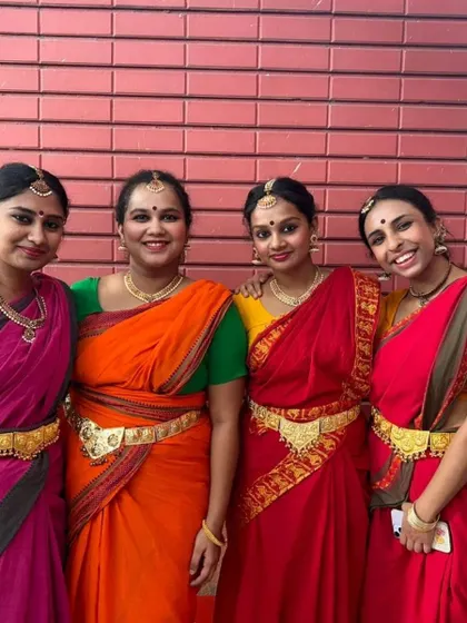 Another happy group after finishing their Gandharva exams.