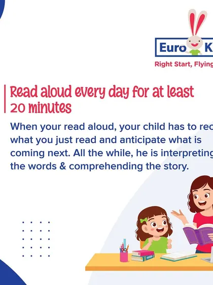 Reading aloud for at least 20 minutes every day is a great way to build working memory. It requires your child to recall what they just heard and anticipate what's coming next.