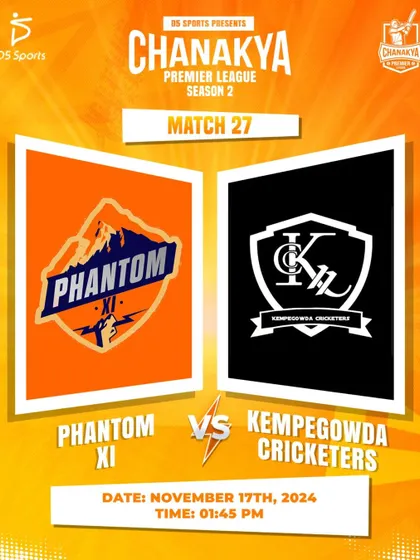 Another Week 5 fixture for the Chanakya Premier League.