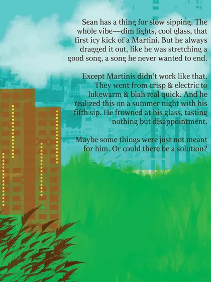 Our creative take on the story of a dying Martini, told through unique, human-made illustrations. It’s a narrative about our commitment to detail, ensuring every guest enjoys their drink at its absolute best, from start to finish.