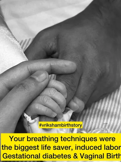 This mother from Kuwait had gestational diabetes and was induced. Her story shows how breathing techniques were a "life saver," helping her go from 4cm to 8cm dilated in minutes and avoid an epidural.