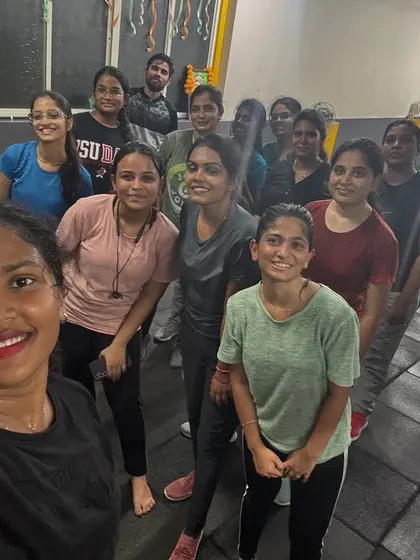 A happy group selfie after a rewarding Zumba session. We love our community and the energy everyone brings.