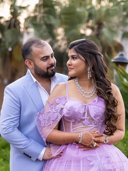 A sweet couple shot. They look so happy and relaxed.