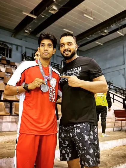 With Sultan, one of my fighters, after he won a silver medal. Every competition is a learning experience.