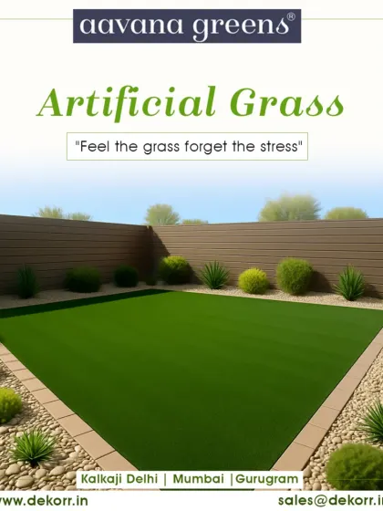 Feel the grass, forget the stress. Our artificial grass is perfect for creating a clean, green, and modern outdoor lounge area.