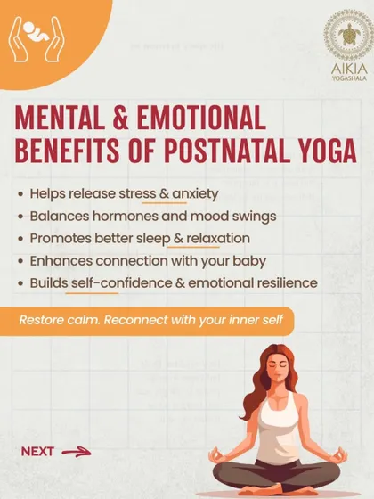 The mental and emotional benefits of postnatal yoga are just as important. Our classes help release stress, balance mood swings, and build a stronger connection with your baby.