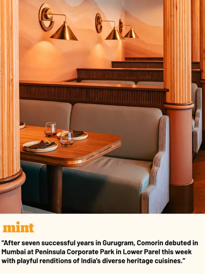 Mint announces our Mumbai debut, highlighting our "playful renditions of India’s diverse heritage cuisines." 