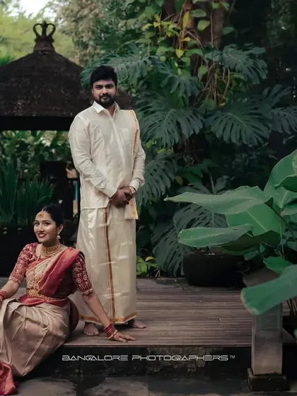 An extensive collection from a post-wedding shoot at the Livingreen Studio. Each image captures the couple's loving connection in a serene, natural environment.