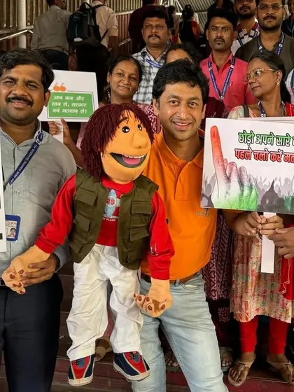 Engaging with the public and officials during the Lok Sabha Elections 2024 awareness drive. Every vote counts.