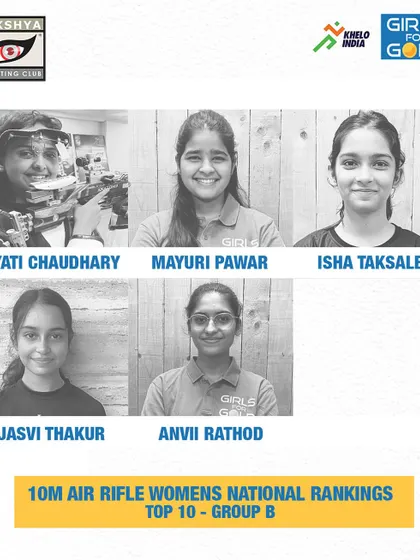 We are proud to have five of our athletes ranked in the Top 10 for the 10m Air Rifle Women National Rankings Group B, a testament to our strong women's program.