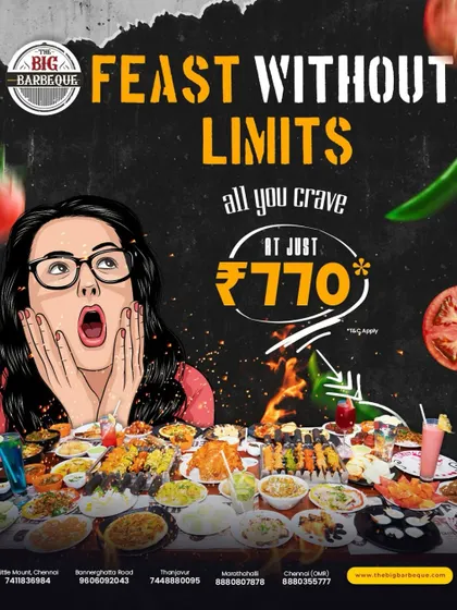 Ready to feast like there’s no bedtime? Dive into endless bites and crazy good drinks for just ₹770. No limits, no rules.