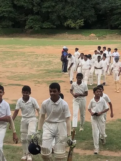 Scenes from our U-14 cricket practice matches. These games are essential for honing skills and building team cohesion before competitive tournaments.