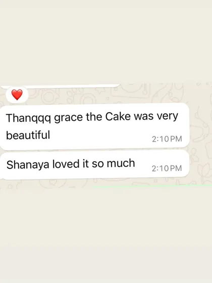 "Thanqqq grace the Cake was very beautiful. Shanaya loved it so much." A happy review for my Blackpink theme cake. Making kids happy on their birthday is the best feeling.
