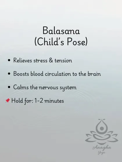 Balasana (Child's Pose) is a go-to for migraine relief. It calms the nervous system and boosts blood circulation to the brain, easing tension.