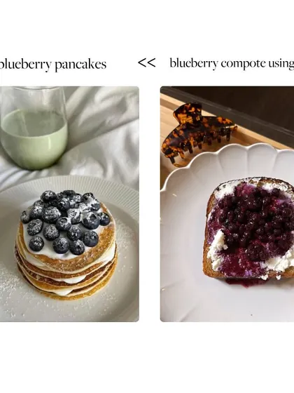 Swap sugary blueberry pancakes for a healthier blueberry compote on toast. This simple change reduces sugar and refined carbs while still delivering delicious flavor.