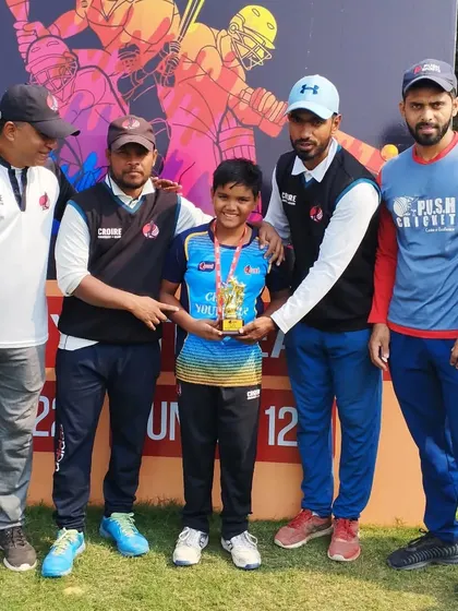 Celebrating our team's entry into the final of the Croire Youth Cup after defeating Push Cricket Academy. A great team effort.