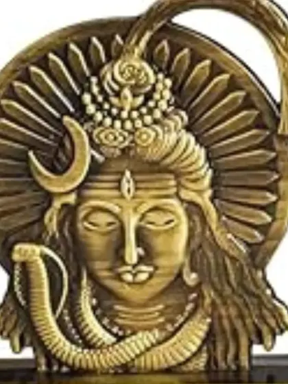 This metal Mahadev (Shiva) car dashboard idol is another great option for adding a spiritual element to your car.