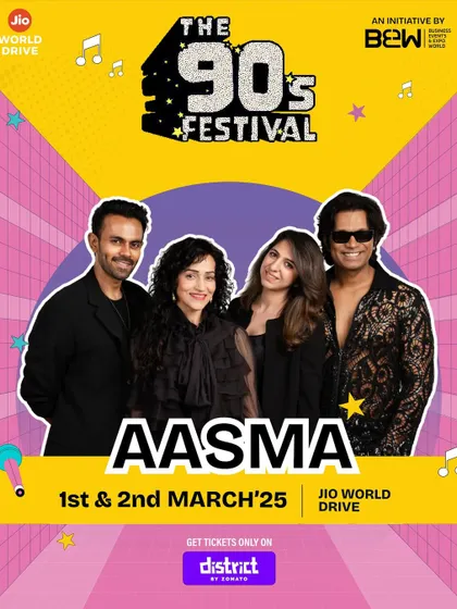 A promotional poster for our AASMA performance at The 90s Festival. It's always an honor to be part of events that celebrate the golden era of music.