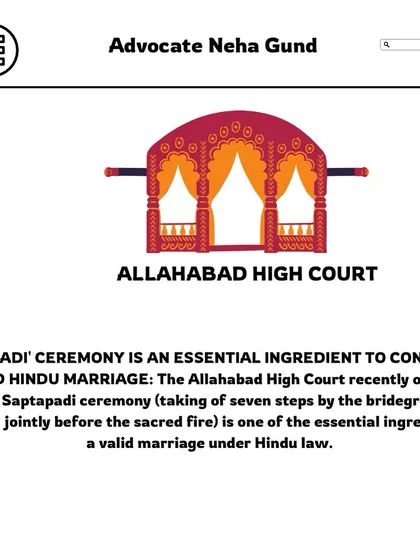 The 'Saptapadi' ceremony, or seven steps around the sacred fire, is an essential ingredient for a valid Hindu marriage, as observed by the Allahabad High Court. This is crucial for proving the existence of a marriage.
