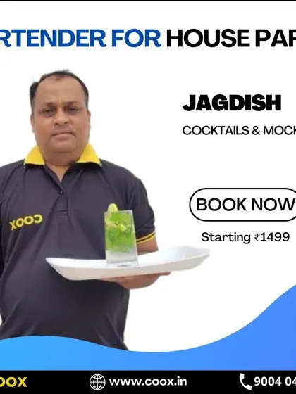 This is Jagdish, ready to serve you and your guests. I believe a good bartender is part philosopher and part psychiatrist, and my team brings that engaging energy to your event.