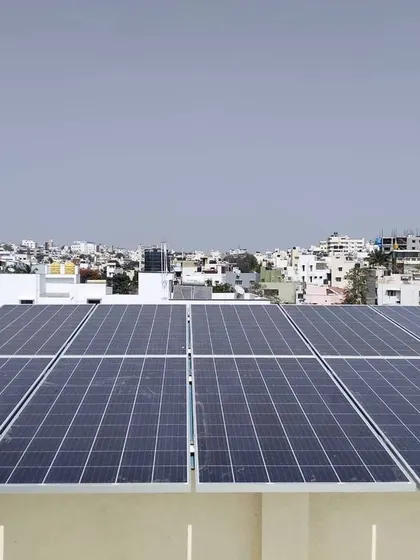 This view from a rooftop in Bangalore gives us hope for a cleaner, more sustainable future. Every new installation adds to the city's green energy capacity.